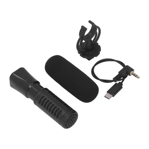 Μικρόφωνο τύπου Shotgun Plug and Play, Δεν απαιτείται μπαταρία Εύκολη εγκατάσταση για 1