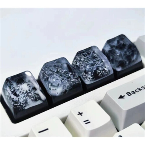 Ancient Building Mountain  Keycaps Personalized Handmade  Interesting Key Cap for Mechanical Keyboard A 1