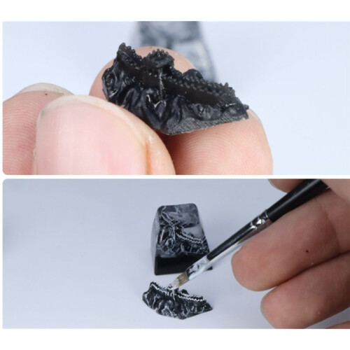 Ancient Building Mountain  Keycaps Personalized Handmade  Interesting Key Cap for Mechanical Keyboard A 2