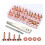 42Pcs Copper Rivets and Burrs Set,Leather Rivets Fastener Install Setting Tool with Hole Punch Cutter for Belts Wallets 2