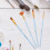 16Pcs Multi-Function Paint Brushes for -Blue Durable Craft Set 8