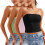 Γυναικεία Σουτιέν Shapewear με 3 τεμάχια, Στράπλες, Ριχτές, Ενσωματωμένες Ράφι, Casual, 1