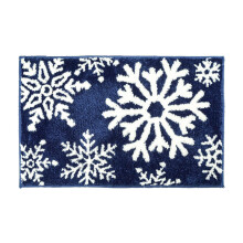 Tappetino da bagno con fiocchi di neve natalizi, morbido tappeto assorbente senza retro, soffice tappeto invernale per bagno, doccia, vasca,