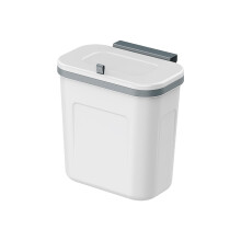 Cestino per rifiuti sospeso con coperchio, contenitore per compost da cucina da 10 litri per piano di lavoro/sottolavello, cestino per rifiuti in