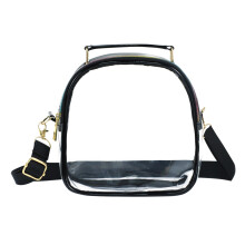 Crossbody schoudertas/rugzak, nieuwe transparante dames crossbodytas van TPU, geurloos, met één schouderband.
