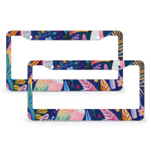 Pink Toucan Tropical Bird License Plate Frame Aluminum 2