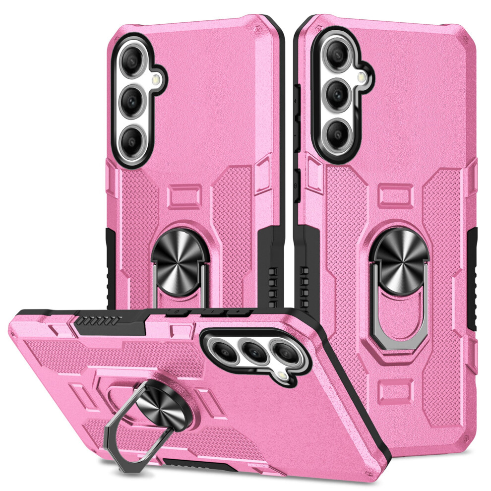 Rugged Defender Case For Samsung Galaxy S23 Fe 5G (6.4") Â Anti-Drop, Non-Slip, Ring Holder, Kickstand, Anti-Fingerprint, Compatible With S23 Pink 9175034777318