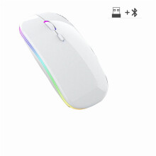 Ratón Bluetooth RGB inalámbrico recargable y ergonómico para juegos