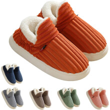 Slipper Booties for Men and Women, Winter Fuzzy Warm Thick-Soled Plush Cloud Slides with Anti-Slip Sole for All-Day Indoor and Outdoor Wear