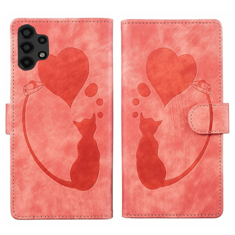 Pu Leather Flip Wallet Case With Magnetic Closure & Card Slots For Samsung Galaxy A13 4G/5G/A04 (6.5") Orange 9175034777486