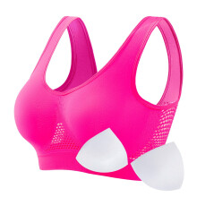 Soutien-gorge de sport grande taille pour femmes, soutien-gorge de sport respirant, rembourré, sans armatures, effet push-up, idéal pour la course,