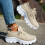 Baskets basses blanches à lacets en maille pour femmes Willtoo 1
