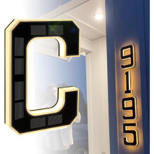 Solar LED House Numbers and Letters 9 Inch IP65 Waterproof