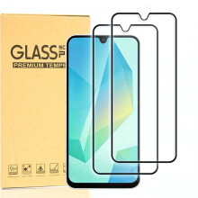 Folia ochronna na ekran do Samsung Galaxy A16 5G, 2 sztuki, czarna, odporna na zarysowania, pełna ochrona, szkło hartowane