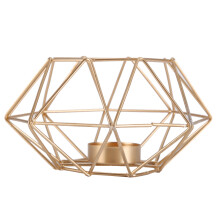 Metal Geo Decoration, Home Table Mantel Accents with Enhances Atmosphere for Wedding Reception Decor, Geometric Tealight Candle Holders (12PCS)