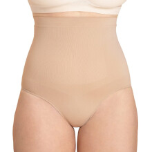 Calcinha modeladora de cintura alta e cor sólida para mulheres plus size.