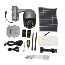 Wireless Outdoor Security Camera With Color Night Vision And PIR Motion Detection, Solar Powered Camera No WiFi Needed Featuring IP65Waterproof