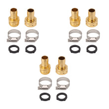 Kit de reparación de mangueras de jardín de latón inoxidable, abrazaderas de acero inoxidable, conector de manguera de aluminio, conector de