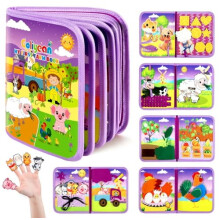 Montessori-activiteitenboek voor peuters van 1-3 jaar, sensorisch activiteitenboek, reisspeelgoed voor in het vliegtuig/de auto, verjaardagscadeau