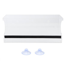 Halfgesloten vogelvoederhuisje voor gemakkelijk bijvullen, stevige zuignapbevestiging voor stabiliteit, transparant acrylontwerp voor goed zicht op