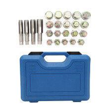 Portable Rethread Kit Stainless Steel Tap Auto Spark Plug Repair Tool Set Carbon Steel Construction High Working Efficiency Cylinder Head Thread