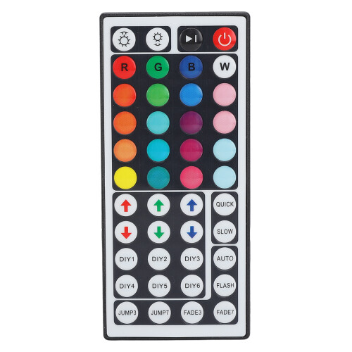 Τηλεχειριστήριο IR RGB ομαλής αλλαγής εισόδου DC για λωρίδες LED, τηλεχειριστήριο 44 1