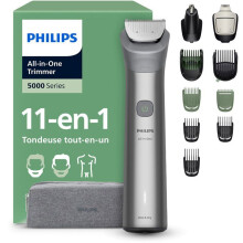 Rasoi multifunzione 11-in-1 impermeabile - PHILIPS - Series 5000 MG5941/15 - 120 min - Senza fili - Grigio chiaro