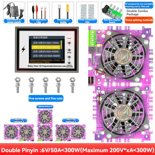 BW600 300W WiFi  Electronic Load Indicator Battery Capacity Detector Battery Tester USB Charging Tools US Plug 2