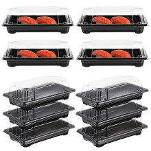 caixa para sushi 100 un recipientes para levar frutas entrega preto