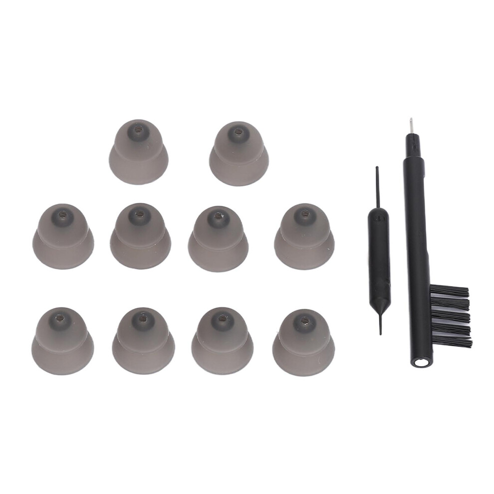 Black 10Pcs Silicone Double Layer Closed Domes For Resound Sound Aid