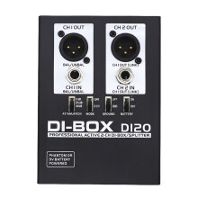 ÁUdio Active DI BOX Caixa de InjeçãO Direta Baixo RuíDo Guitar Bass DI Conversor de áUdio de 2 Canais Multi-Purpose Mixer Audio
