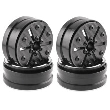 4Pcs Carbon Fiber 1.9inch Beadlock Wheel Rim Wheel Hub for 1/10 RC Crawler Car Axial SCX10 TRX4 B