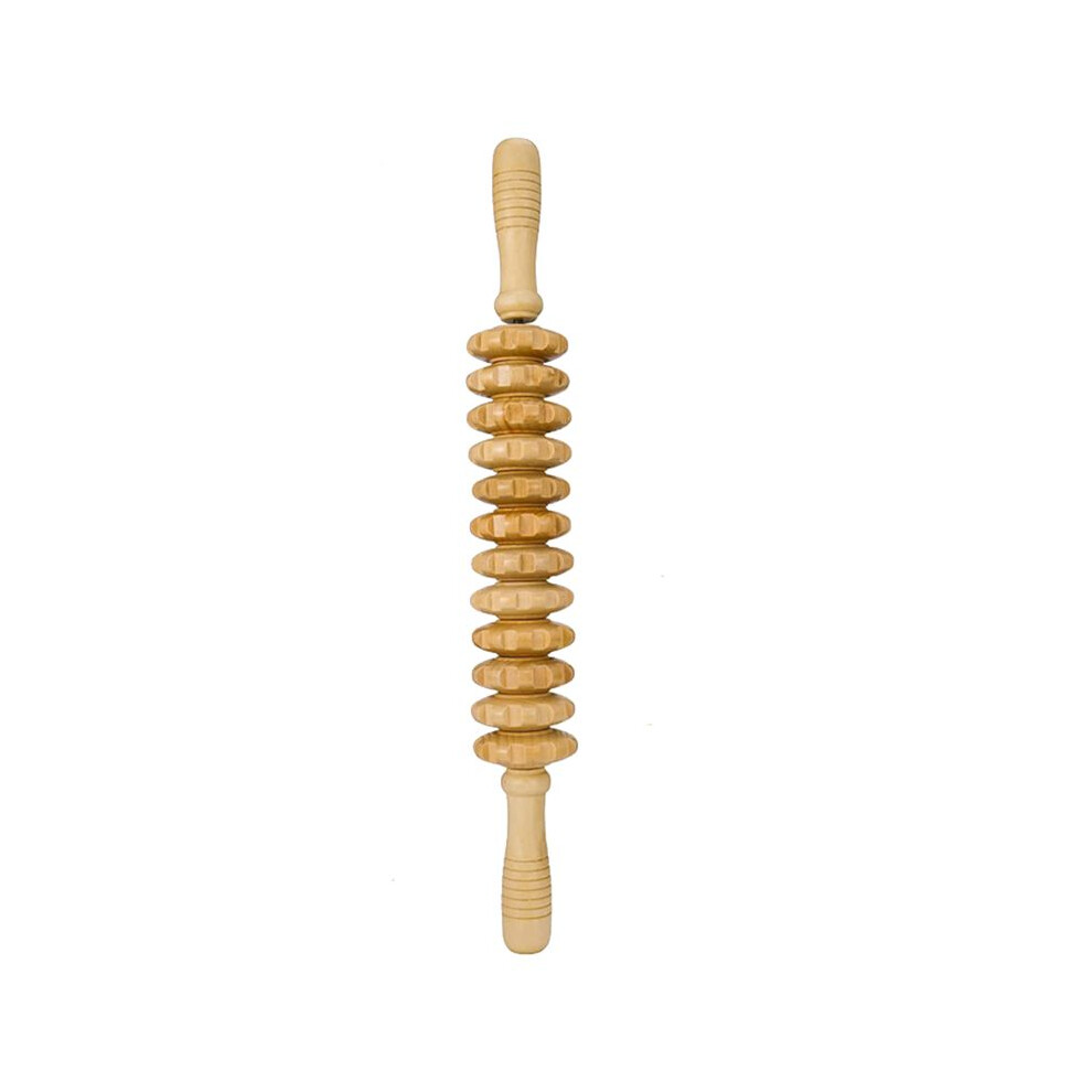 Typecat 12 Rollers Wooden Massager Curved Exercise Roller Sticks Full Body Wood Therapy Massage Tools Muscle Pain Release