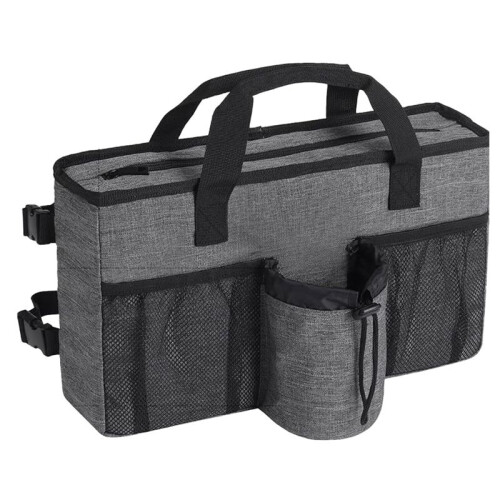 Foldable Walker Accessories with Cup Holder & Organizer Pouch