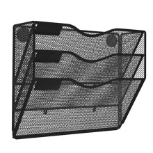 Portadocumenti Magnetico un 3 Livelli, Senza Foratura, Senza Montaggio, Organizer per Riviste, Armadietti, Cartelle per Posta, per Frigorifero,