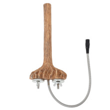 Percha para aves calefactable con termostato, base de resina de 5W para loros, enchufe UE