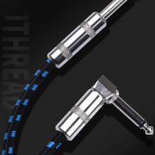 Cavo per chitarra con riduzione del rumore 3M, lunghezza 220cm, nero/blu, con anima in rame