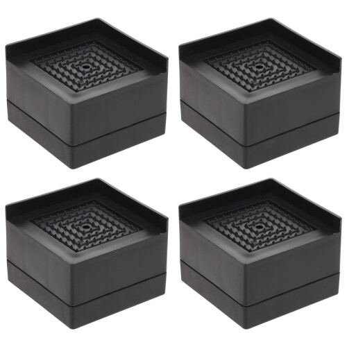 4 Unidades Elevadores De Cama Para Estrado E Sofá (Preto)