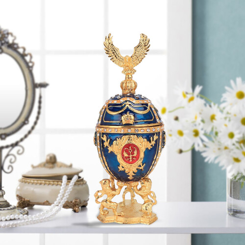 Gold Plated Enamel Diamond Jewel Box 1