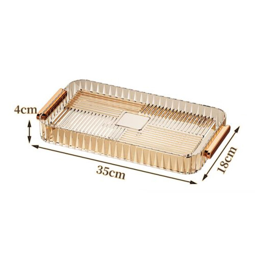 Transparent Plastic Water Drainage Tea Tray – Space Saving, Quick Dry 1