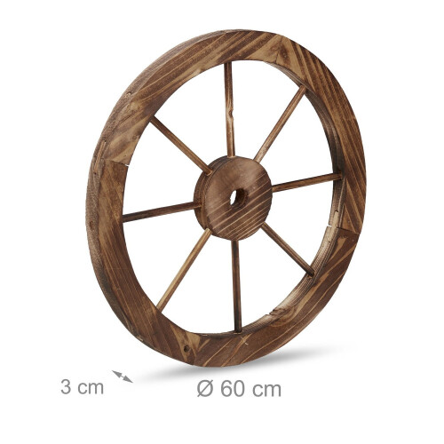 Wagenräder aus Holz, 60 cm, 2er-Set 2