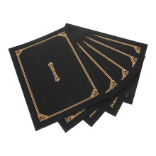 5Szt Czarny Papierowy Organizer Na Certyfikaty I Nagrody