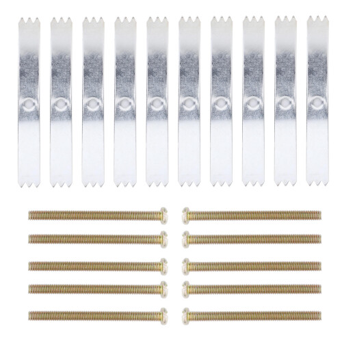 20Pièces Kit Réparation Boîte Prise 86 Type Fer Galvanisé Argent
