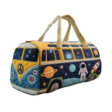 Bolsa de viagem Willtoo60s estilo boêmio acolchoada, bolsa de viagem retrô feminina, bolsa de fim de semana boho original com alça ajustável para