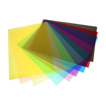 WHAMVOX10pcs Papel celofán A4 Rollo transparente iridiscente Plástico de colores arcoíris para cestas de dulces Manualidades navideñas