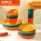 Black Wheat Straw Tableware Set 16 pcs for 4 people 1