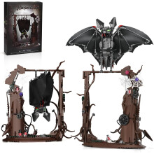 Mechanisches Fledermaus-Bauset, kompatibel mit Lego, Tier-Doppeltransformation, 2-in-1-Tischdekoration für Erwachsene ab 14 Jahren, 839 Teile