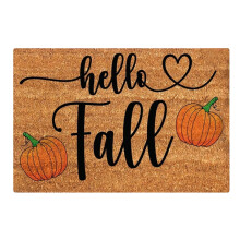Hallo Herbst! Fußmatte mit Herbstmotiv für drinnen und draußen. Strapazierfähige, rutschfeste Kokosmatte für Eingangsbereich, Veranda oder als