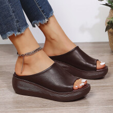 Sandali ortopedici Willtoo estivi comodi, zeppe ortopediche in pelle, ciabatte eleganti con plateau e supporto per l'arco plantare.