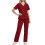 asdoklhq Plus Size Scrubs Γυναικείο Φόρεμα Νοσοκόμας με Κοντομάνικο, Μονόχρωμο, Τσέπη και 1